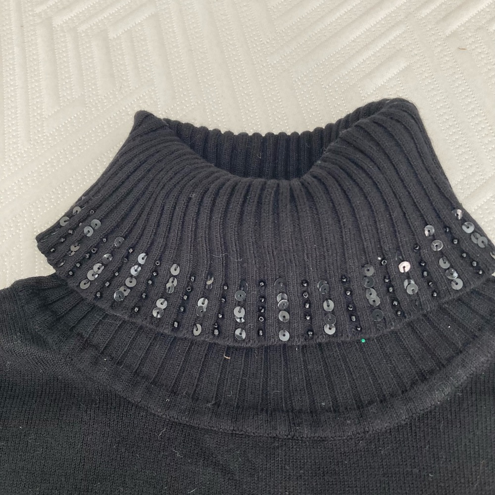 Ladies black turtleneck sweater